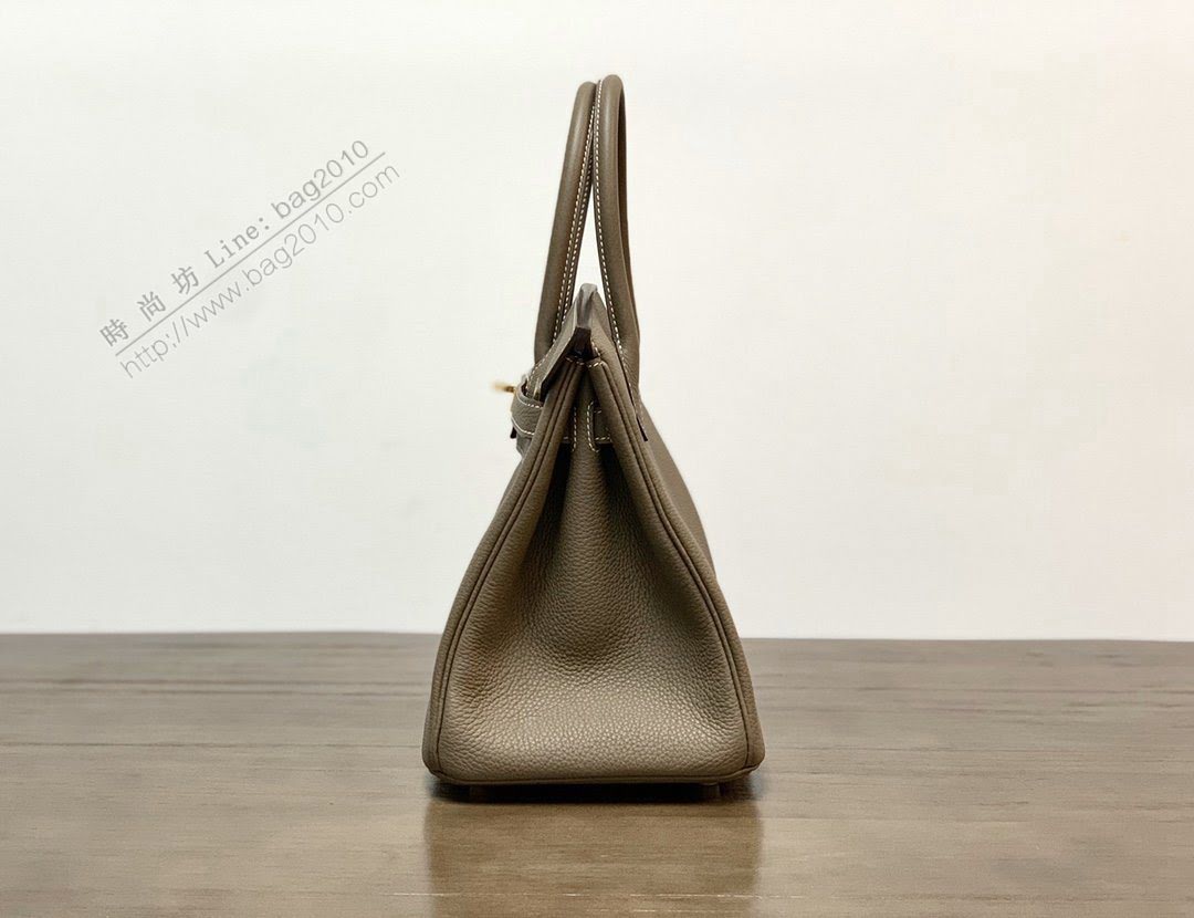 Hermesn鉑金女包 愛馬仕Birkin手提包 原廠Togo皮 大象灰 全手工  am2213